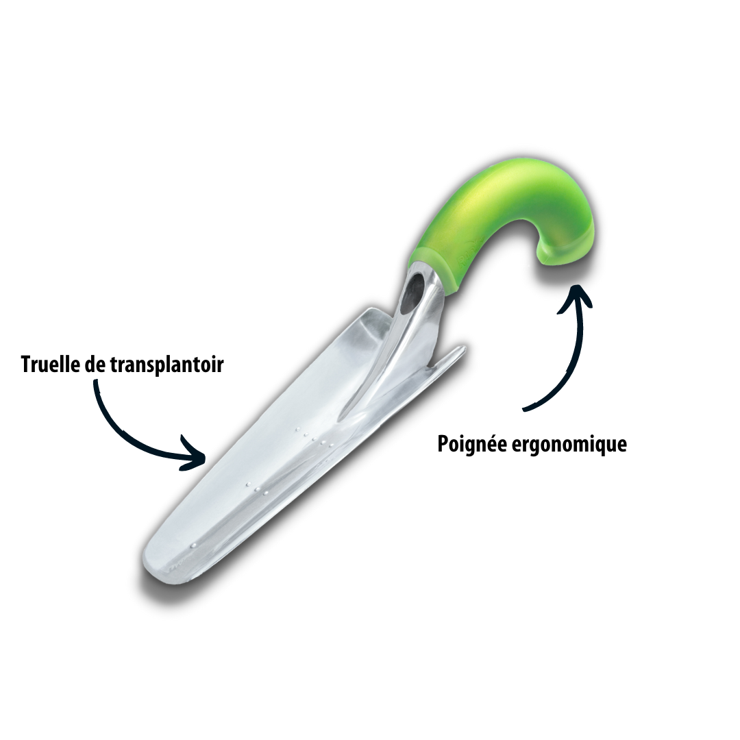 Transplantoir Main Acier 290mm - Outil Jardinage - Pour Plantation Et Repiquage