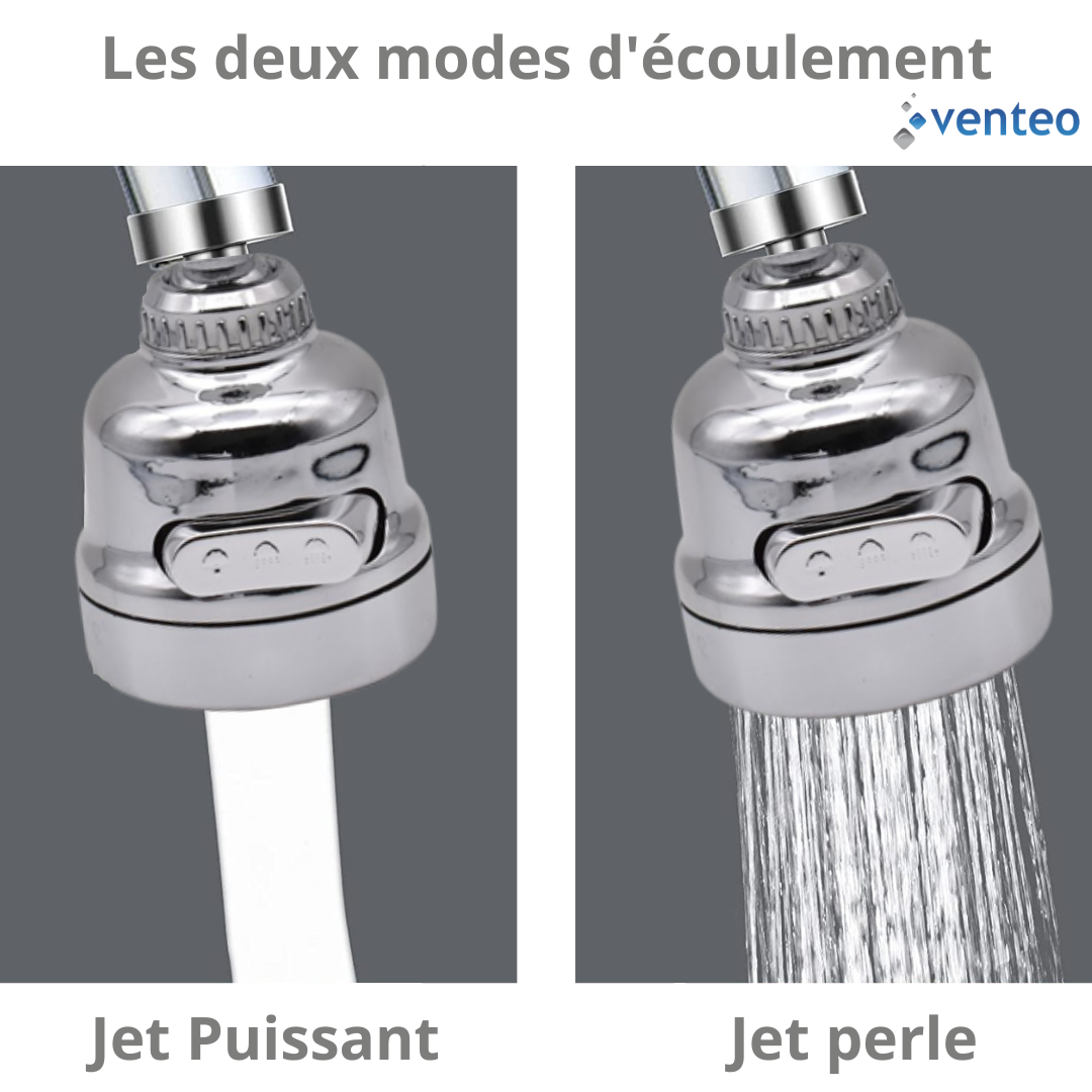 L'embout régulateur de jet transforme chaque robinet en une