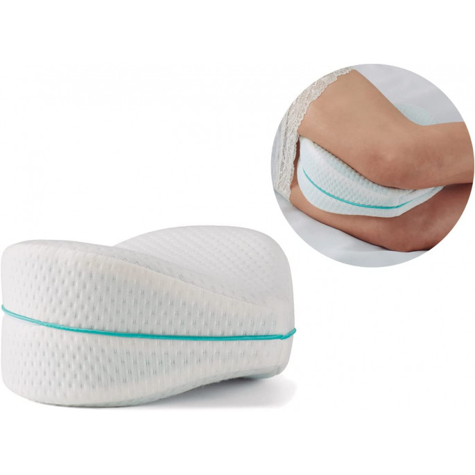 Restform Coussin Entre Jambes Mousse Mémoire Forme - Aide Dos, Hanches, Posture Sommeil